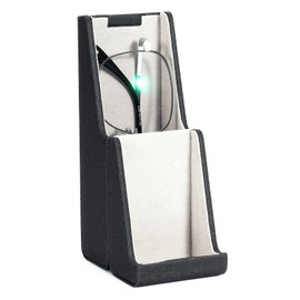 Vemiss Hard Shell Eyeglasses Case,Flip-top Eyeglasses Holder,Bracket Type Glasses Case for Women Men (A-Black)