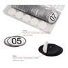 NanTun 100 Sets ABS Engraved Silver Oval Table Numbers Locker