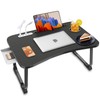Fayquaze Laptop Bed Desk, Portable Foldable Laptop Bed Table with