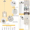 foucasal Brushed Nickel Pendant Light for Kitchen Island Spiral Iron