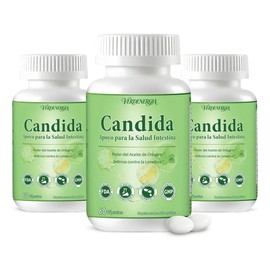 3 Candida Cleanse Con Hoja Orégano Ácido Caprílico 60cápsula Sin Sabor