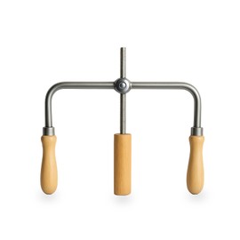 Pottery Mouth Opener Tool - Stainless Steel & Wood Pottery Tool for Pottery Makers, Adjustable Handheld Clay Opening Tool with Smooth Handle, Includes 3 Wooden Height Adjustment Plates