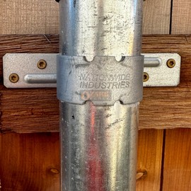 Nationwide Industries Wood to Steel Adapter for Home Improvement - Heavy Duty Galvanized Finish, Fits 2-3/8'' OD Pipe, Wood Panel to Chain Link Post Bracket, 27 Pack