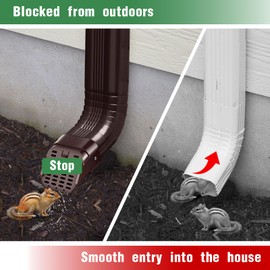 3"x4" Type-A/B Gutter Downspout Extensions Gutter Downspouts Downspout Diverter Outlet Filter and Leaf Guard for Bottom of Downspouts Extender Adapter for 3 inch x 4 inch downspout