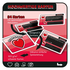 Get to know you - The Deeptalk Card Game! Love Game | Less Small Talk & More Intensive Conversations for Any Society | Icebreaker - Game | with 54 High Quality Playing Cards Made in Germany