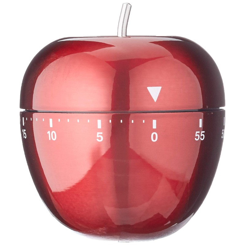 TFA Dostmann Apple 38.1030.05 Kitchen Timer Stainless Steel Red