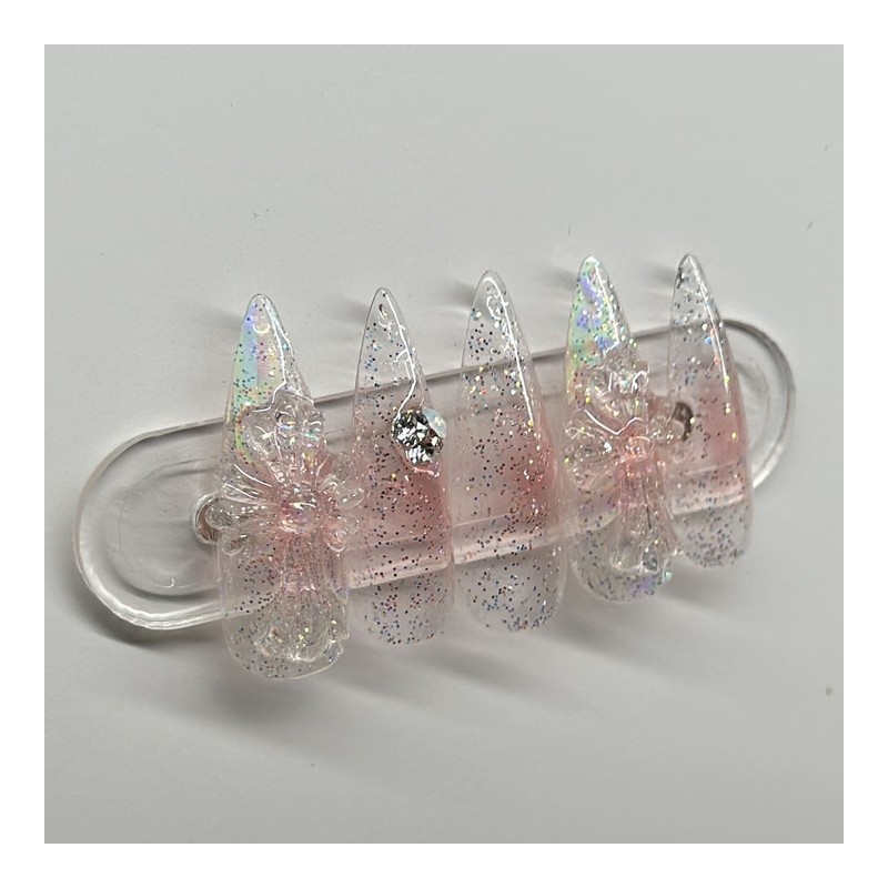 Spotlight Cross Handmade Nail Tips - Almond / 스포트라이트 크로스