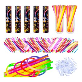 Pulseras TOYGAGADE Fluorescent Multicolor 500 Pack Luminosas 12h Fiesta