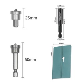 IUSOT 10pcs Drywall Screw Depth Setter PH2, 1/4 Hex Shank Magnetic Positioning Screwdriver Bits, Drywall Screw Driver Bit Set with 60mm Extension Socket Drill Bit Holder for Plasterboard
