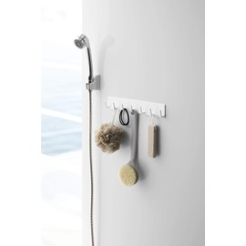 Yamazaki Industries Mist 4234 Magnetic Bathroom Hook, White, Approx. W 11.0 x D 1.4 x H 2.0 inches (28 x 3.5 x 5 cm)