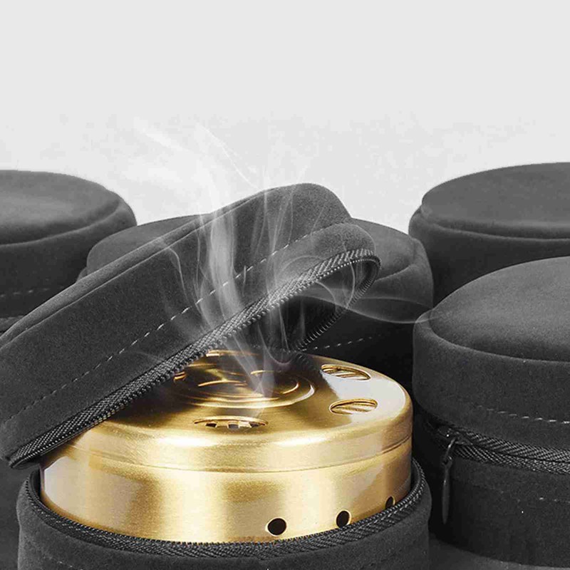 Moxibustion Cloth Cover with Pure Copper Moxibustion Box Health Care