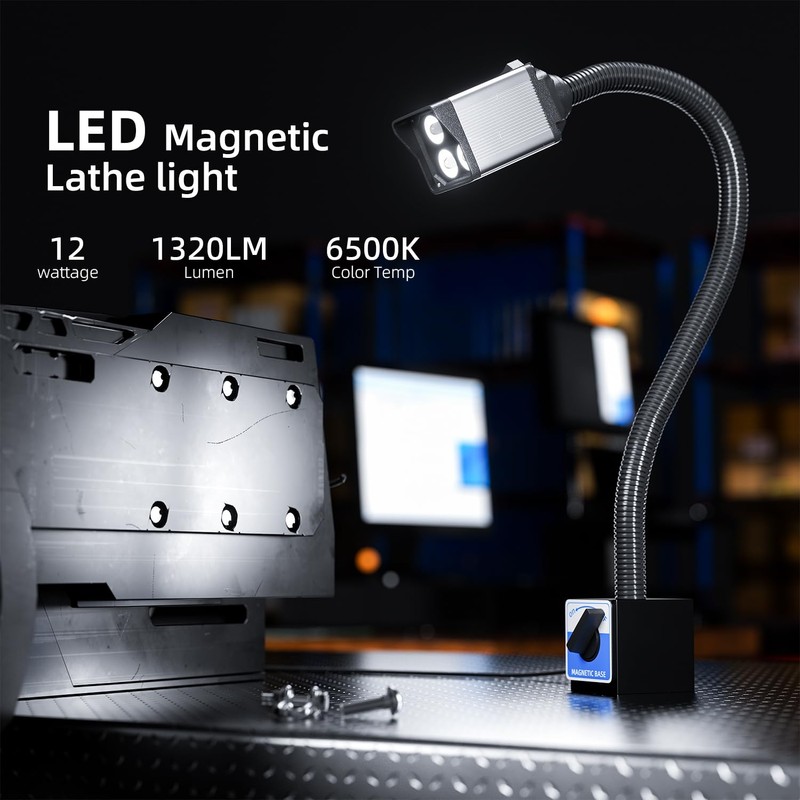 New Magnetic Work Light, 16W Magnetic Lathe Light, IP66 WaterProof