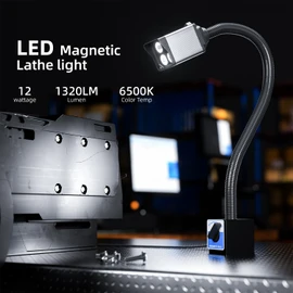 New Magnetic Work Light, 16W Magnetic Lathe Light, IP66 WaterProof Led Machine Light 1600 Lumens for CNC Machine Milling Machine, Drill Press Lighting