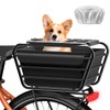 Bike Rear Basket with Liner & Waterproof Cover Large Capacity