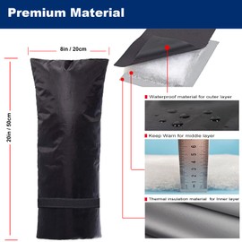 Outside Long Tap Covers, Tap Large Size Protector from Frost for The Winter, Thickened Outdoor Tap Cover for Freezing Waterproof Thermal Tap Jacket (20 * 8in, Black)