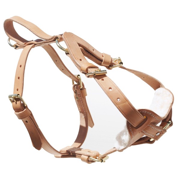Signature K9 Leather Tracking Harness, X-Large, Tan