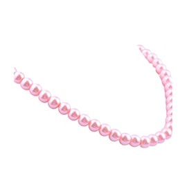 1920s Imitation Pearl Necklace Baroque Strands Short Dainty Choker Colorful Round Pearl Choker for Women Jewelry Gifts-pink