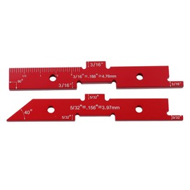 Thomletha 14Pcs Woodworking Measuring Block 1/16-3/4 Inch Router Table Setup Bars Aluminum Blocks Fit for Measuring Height Depth Angle Gauge