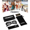 FEISEDY Polarized Women Sunglasses Retro Shades Photochromic Lens Sparkling Crystal