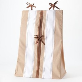 Bacati - Metro Khaki/White/Chocolate Diaper Stacker