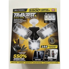 Bell Howell LED light Color Select TriBurst 5500 Lumens.  Garage Multi Areas.