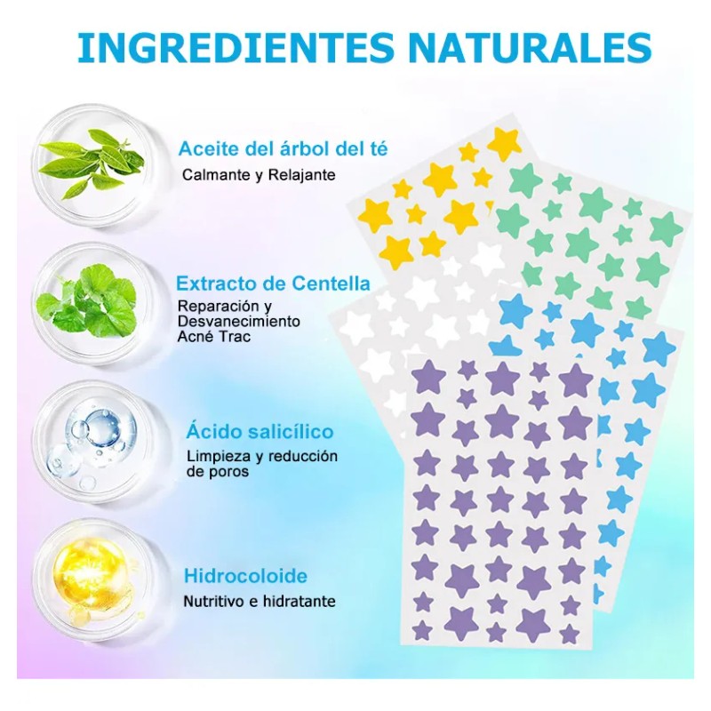 560pzs Mascarillas Estrella Acne