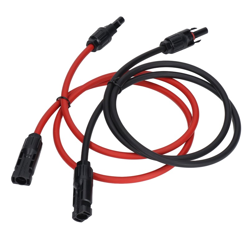 2Pcs Solar Panel Extension Cable 10AWG 6mm² Solar Extension Cable