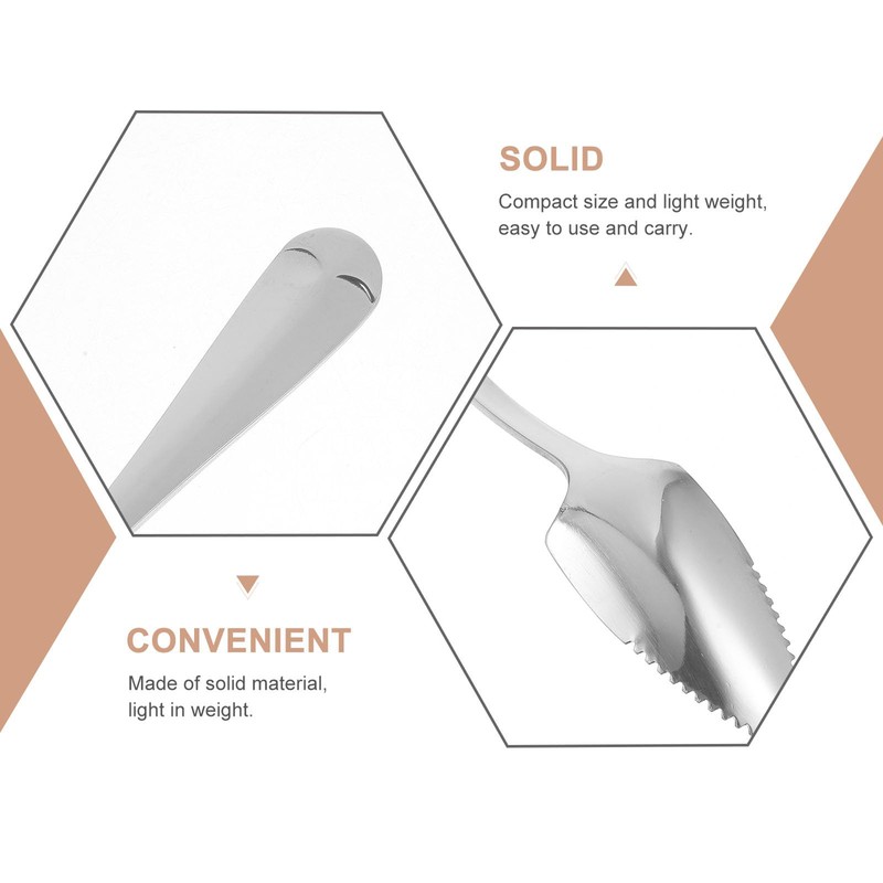 Housoutil Grapefruit Serrated Knife Spoons : 2pcs Stainless Steel Spoons