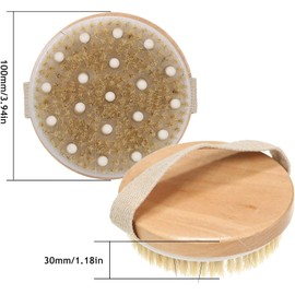 Cepillo corporal de cerdas naturales Yinhing Yinhinghx0m3gwyvl para cepillado en seco y masaje
