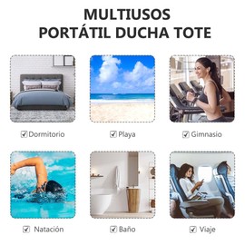 Bolsa de Ducha de Malla; bolsa de malla para ducha; Organizador de Malla Portatil, con Ganchos y 5 Bolsillos, Gran Capacidad Bolsa de Malla Colgante de Baño, Gimnasio, Natación