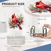 Bird Cardinal 6Pack Ceramic Drink Coasters,Quick-Absorb Stone Coasters with Anti-Slip