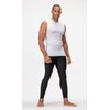 DEVOPS 3 Pack Men's Athletic Compression Shirts Sleeveless (Medium, Black/Navy/White)