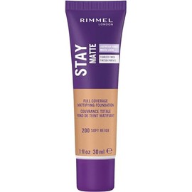 Rimmel Stay Matte Foundation Soft Beige 1 Fluid Ounce Bottle Soft Matte Powder Finish Foundation for a Naturally Flawless Look                        