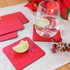 Coaster Set of 4 London Red Coasters (10cm x 10cm).