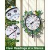 Outdoor Thermometer Waterproof Hummingbird Outside Thermometer Hygrometer