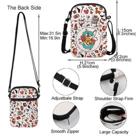 TGBJE Cartoon TV Series Inspired Crossbody Bag Bill Cipher Fan Gift Bill Cipher Merchandise Messenger Bags Cartoon Movie Gift (C-reality bill CB)