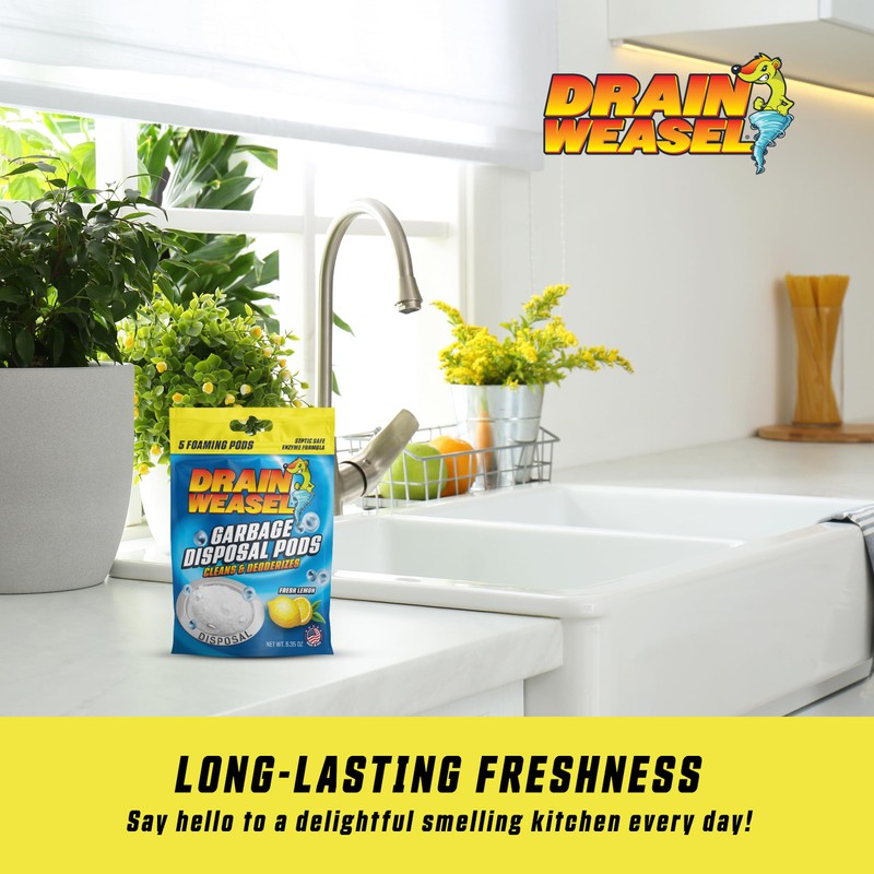 Drain Weasel Garbage Disposal Pods Cleaner and Deodorizer, Sink Odor