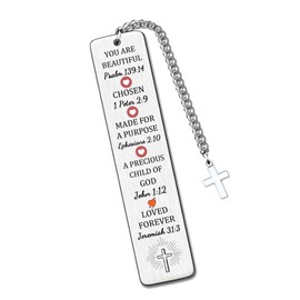 Inspirational Bookmarks Christian Bible Verse Daughter Bookmarker Encourage Gifts Women Go to University Keepsake Baptism Religious Church Birthday Graduate Appreciate Present You are Beautiful Loved