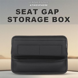 AutoCabins 2 Pack Premium Car Seat Gap Filler Organizer - Universal Storage Box with Card Slots for Phones/Keys/Glasses, Fits Cars, SUVs & Trucks (Coffee-colored)