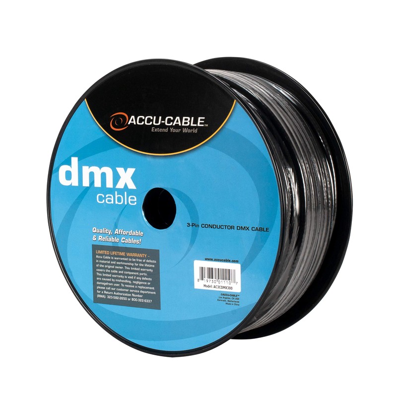 Accu Cable AC3CDMX300, DMX Stage Light Cable, 3 Pin DMX