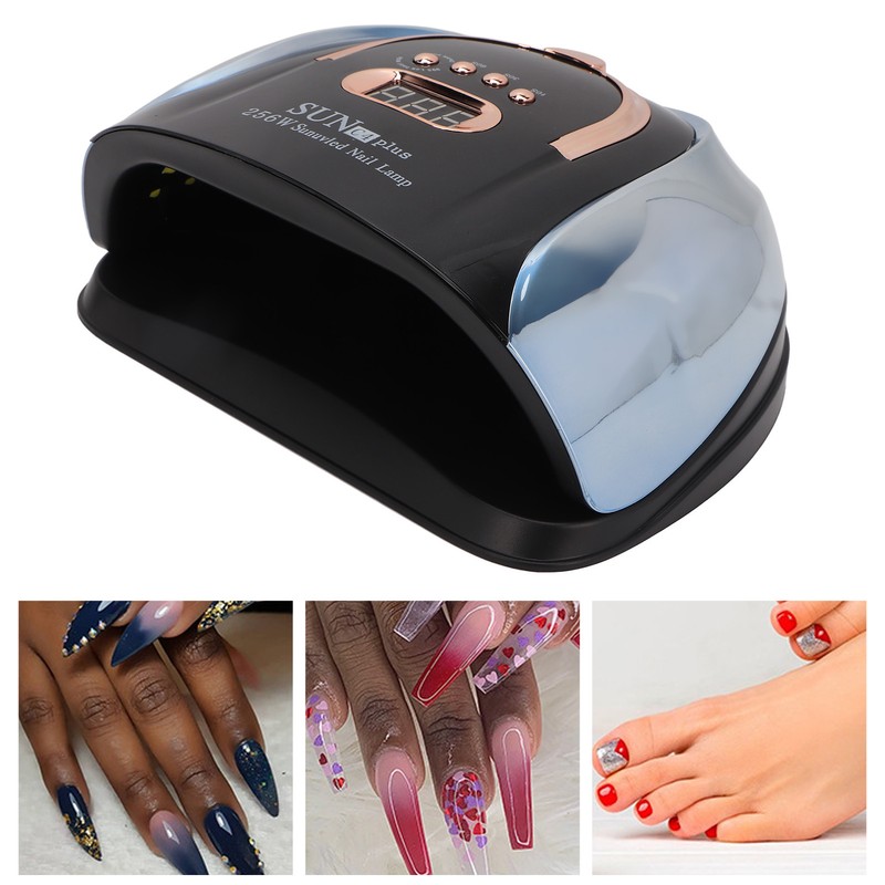 256W Nail Gel Curing Lamp 57pcs Light Chips Detachable Bottom