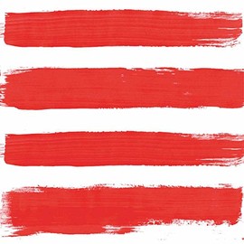 Paperproducts Design Summer Stripes Fire Beverage Napkins, 5 x 5", Red