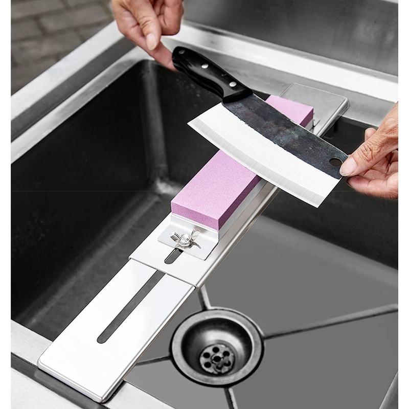 Fuxinghao Sharpening Stone Holder, Stainless Steel Whetstone Holder Sink Bridge,
