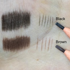 12Pcs 2mm Slim Eyebrow Pencil with Brush – Waterproof Fine Tip Brow Definer with Peel-Off Cord Design for Microblading & Makeup Artists – 6 Natural Shades for All Hair Colors (6Pcs Black+6Pcs Brown)