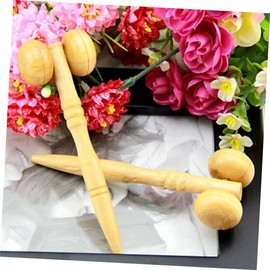 Healvian Holz-Massagegeräte Roller Guasha Scraping Tool Massagegeräte Handheld Face Lifting Tool Gesicht Ausdünnung Werkzeug Anti Aging Gesichtsmassagegerät Massageroller Dünner Gesichtsroller Bambus