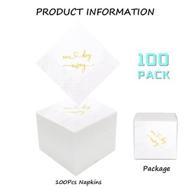 Geloar Servilletas de cóctel para cena de ensayo, paquete de 100 servilletas de papel doradas para fiesta de un día a granel para ensayo, cena, boda, bebidas, decoración de mesa, 2 capas, 5 x 5 pulgadas