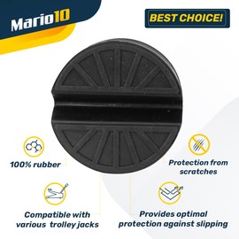 Mario10 Rubber pad for jack (sizes) power pad - for car jack for pushchairs - protects your car and SUV (tip B) made in the EU. 100% rubber.