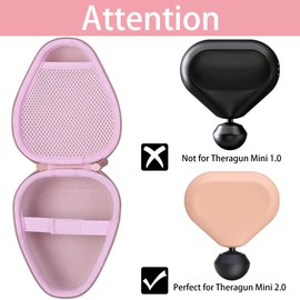 Aenllosi for Theragun Mini 3.0/Mini Plus/mini 2.0 Handheld Electric Massage Gun Hard Case,Replace Head & USB Charging Cable Organizer (Case Only,Desert Rose)