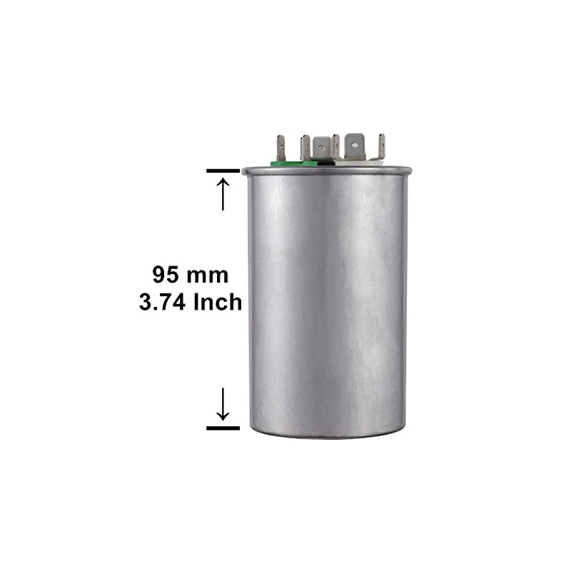 BOJACK Condensador de arranque circular CBB65 de 45 + 5