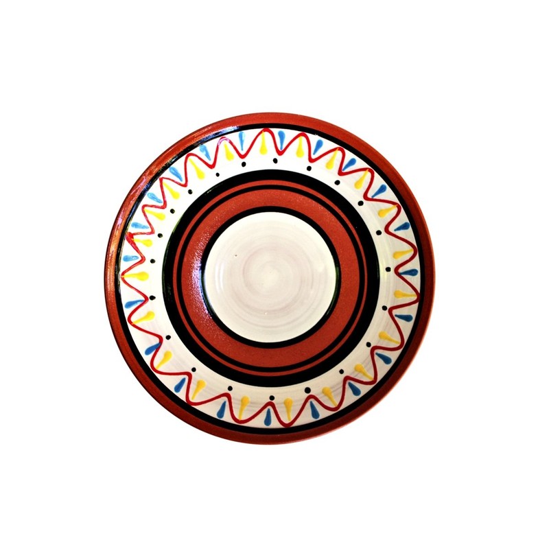 Cactus Canyon Ceramics Spanish Terracotta 5-Piece Salad Plate Set, White
